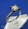 Sterling Silver Brilliant Round Cut Diamond Ring 3.3 Grams Size 8.5
