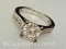 925 Sterling Silver Diamond Ring sz5 2.8g Total