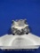 Preveli Sterling Silver Brilliant Round Cut Diamond Ring 5 Grams Size 8.5