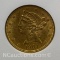 NGC MS62 1904 Gold $5 Coin