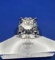 Preveli Sterling Silver Brilliant Round Cut Diamond Ring 5 Grams Size 6