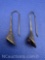 Sterling Silver Amethyst Drop Earrings 4 Grams