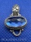 Sterling Silver Blue Aquarium Pendant 4 Grams