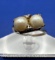 Sterling Silver Double Pearl Ring 3 Grams Size 7.5