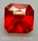 6.8ct Square Cut Orange Sapphire Gemstone