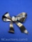 Sterling Silver Moonstone Bow Pendant 17 Grams