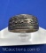 Sterling Silver Oxidized Braided Rope Spinner Ring 3 Grams Size 8