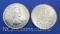 1957 and 1963 Canadian 50 Cent 80% Silver Coins 23 Grams
