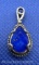 Sterling Silver Blue Aquarium Pendant 3 Grams