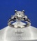 Sterling Silver Brilliant Round Cut Diamond Ring 3 Grams Size 6.5