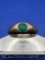 Sterling Silver Green Gemstone Ring