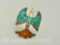 Sterling silver turquoise butterfly ring 2.5 grams size 5