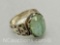 925 Sterling silver aquamarine ring 10 grams Sz.11