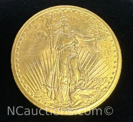 1907 90% Gold $20 American Gold Eagle Coin 33.42 Grams