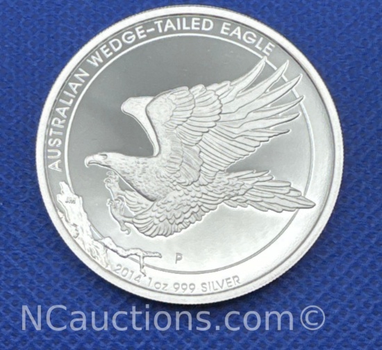 2014 Australian Wedge-Tailed Eagle 1 Troy Oz .999 Fine Silver Bullion Coin