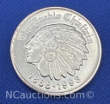 The Pueblo Chieftain 125th Anniversary 1 Troy Oz .999 Fine Silver Bullion Coin