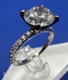 Sterling Silver Brilliant Round Cut Cz Ring 3 Grams Size 7