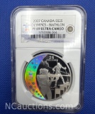 2007 Canadian Olympics Biathlon PF69 Ultra Cameo 1 Troy Oz .999 Fine Silver Bullion Coin