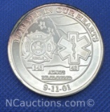 Forever In Our Hearts 9-11-01 1 Troy Oz .999 Fine Silver Bullion Coin
