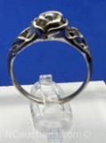 Sterling Silver Rose Ring 2.9 Grams Size 6.5