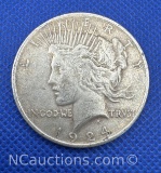 1924 Silver Peace Dollar 90% Silver Coin 26 grams