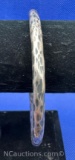 Mexico Sterling Silver Hammered Bangle Bracelet 21 grams marked 925