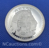 Aztec 1 Troy Oz .999 Fine Silver Bullion Coin