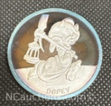 Disney 1 Troy Oz .999 Fine Silver Dopey Bullion Coin