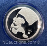 Disney Mickey 60 Years With You 1 Troy Oz .999 Fine Silver Bullion Coin