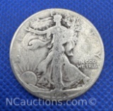 1943 Walking Liberty 90% Silver Half Dollar Coin 11 Grams