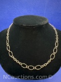 Sterling Silver Oval Link Necklace 4 Grams