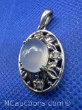 Sterling Silver Moonstone Pendant 5 Grams