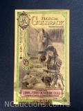 Florida 1/2 Goldback 2025 Gold Foil Note 1/2000th Troy Oz 24KT
