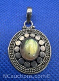 Sterling Silver Moonstone Pendant 4.9 Grams