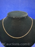 Sterling Silver Chain Link Necklace 1.9 Grams