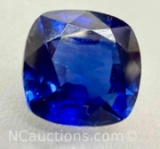 7.4ct Square Cut Blue Sapphire Gemstone