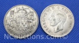 1950 Canada 50 Cent 80% Silver Coin 23 Grams