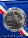 1986 Ellis Island 90% Silver One Dollar Coin With COA 26 Grams