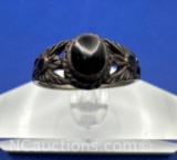 Sterling Silver Black Onyx Ring 3 Grams Size 8