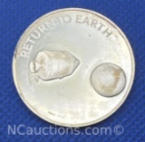 Project Apollo Mans Greatest Adventure Return To Earth 90% Silver Coin 14 Grams
