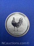 2005 1 Troy Oz .999 Fine Silver Year Of the Roster Bullion Coin