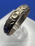 Sterling Silver Floral Design Band Ring