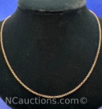Sterling Silver Rope Chain Link Bracelet 3 grams