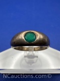 Sterling Silver Green Gemstone Ring