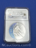 2007 Canada Olympics Alpine Skiing 1 Troy Oz .999 Fine Silver PF69 Ultra Cameo Bullion Coin