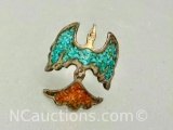 Sterling silver turquoise butterfly ring 2.5 grams size 5