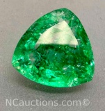 8.8ct Trillion Cut Emerald Gemstone