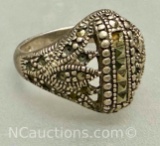 925 Sterling silver ring 5.8 grams Sz.7.5