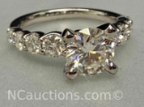 925 Sterling Silver Diamond Ring sz.5 3.1g Total