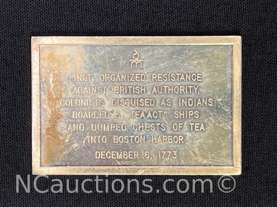 Sterling silver 925 medal 49 grams Boston tea party